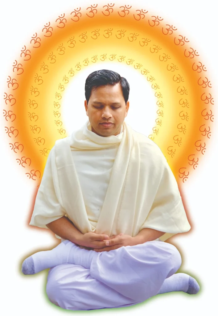 Yogi Ji With Om Background